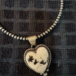 Heart Pendant Beaded Necklace